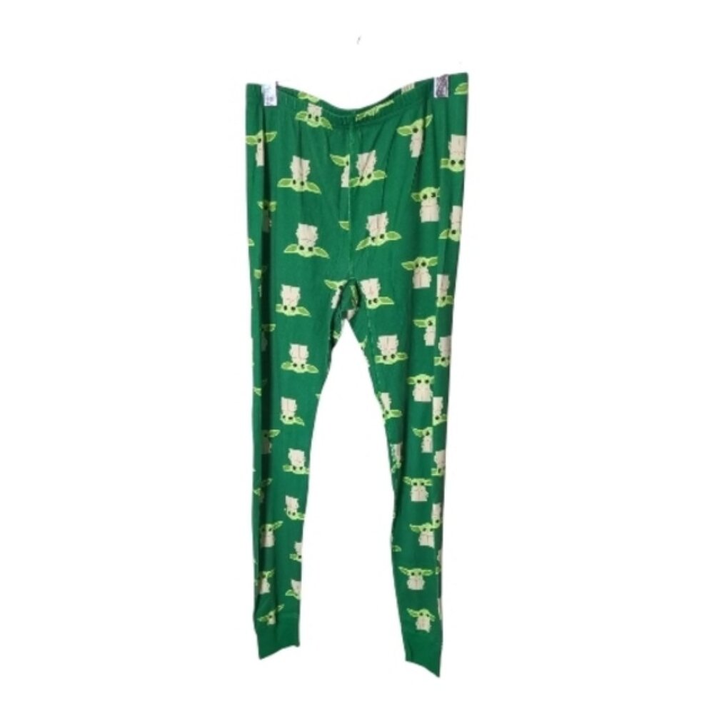 Hanna Andersson Star Wars Green Organic Cotton‎ Yoda PJ Pants Size Large